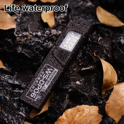 1/2Pcs Mini Portable Rechargeable LED Torch Light Waterproof Work Pocket Flashlight with Magnetic Grip Compact LED Flashlight