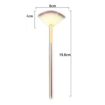 5pcs Fan Brushes Facial Brushes Soft Makeup Brush Cosmetic Applicator Tools Wooden Handle and Soft Fiber for Glycolic Peel Mask
