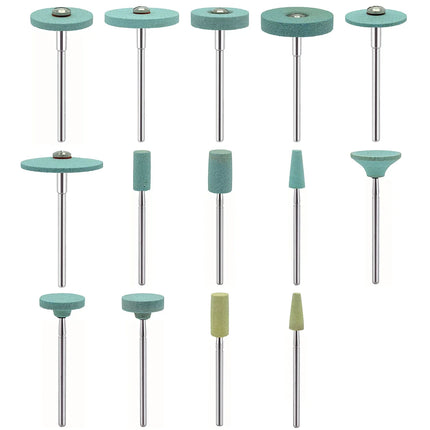 5pcs Dental Polisher Ceramic Diamond Grinding Head Stone Zirconia Ceramics Emax Crowns Grinder Quick Polishing Burs
