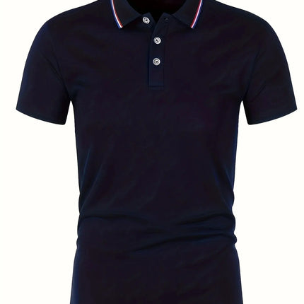 2025 Hot Sale Men's Summer Casual Breathable Comfortable Polo Shirt Men's Solid Color High Quality Short Sleeve T-Shirt
