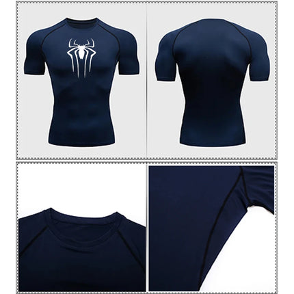 2024 Compression T Shirt Men Short Sleeve Sport Tees Fitness Running Sportsear Men Gym Elastic Quick Dry Jogging T-shirt Tops