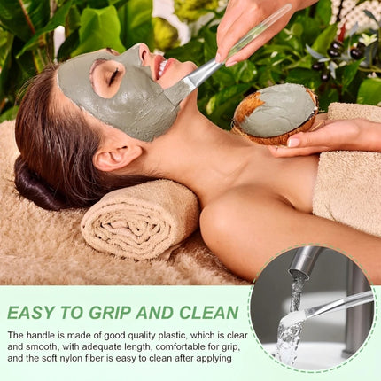 2/4/6/12pcs Facial Mask Brush Soft-head Facial Applicator Brush with Clear Plastic Handle for Spa & Salon Use Skin Care Tools