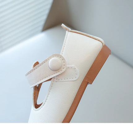 Toddlers Girls Leather Shoes Princess Sweet Simple Classic Kids Leather Flats for Medium Girl Children Dress Shoes for Wedding