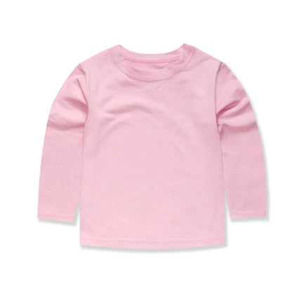 Boys Girls Long Sleeve T-Shirt 1-2 3 4 5 6 7 8 9 10 11 12 13 14 Years 100% Cotton Toddler Boy Shirts for Teen Girl Clothes