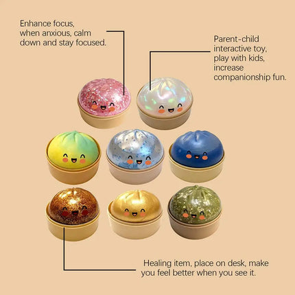 Simulation Flash Dumpling Pressure Ball Slow Rebound Soft Pinch Toy Anti Stress Relief For Office Home Decor And Birthday Gifts
