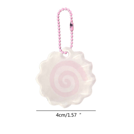 Handmade Acrylic Pink Squid Roll Charm Keychains Lovely Ornament Keyring Backpack Handbag Charm Pendant Keys Holder