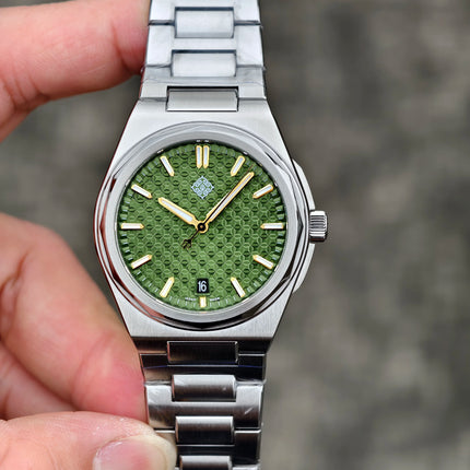 IXDAO Men's 316L Stainless Steel Automatic Mechanical Watch with Sapphire Crystal Luminous MIYOTA 9015 10ATM Waterproof BGW9