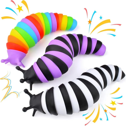 Colorful Simulation Caterpillar Antistress Toy Funny Fidget Decompression Articulated 3D Stress Reliever Gift Toy for Kids Adult