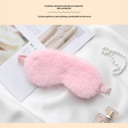 【xxx】Sleeping Mask Sleeping Blindfold Soft Plush Eye Masks Cute Eye Cover Band Shade Rest Eyepatch Nap Health Eye Cover[S14]