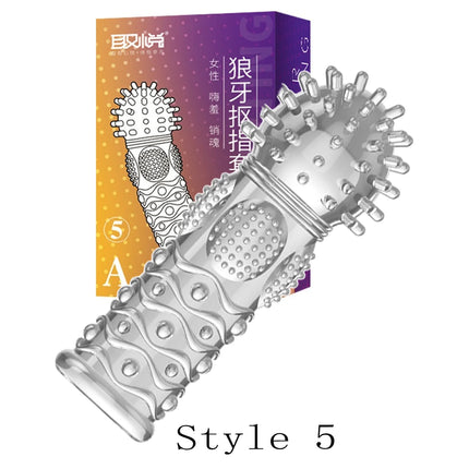 G Spot Finger Sleeve Massage Condoms Adult Toys for Women Masturbation Large Particles Flirting Sex Toys juguetes para adultos