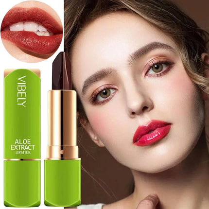Long Lasting  Lipstick VIBELY winter Moisturizing Changing 3 colors Lip Balm Natural Aloe Vera for Women Color-Shifting Makeup