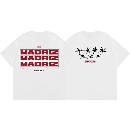 Natos Y Waor Double Sided Graphic T Shirts Men Women Hip Hop Vintage Short Sleeve T-shirts Summer Fashion Casual Cotton T-shirt