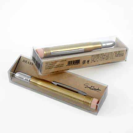 Fromthenon Traveler's Brass Pencil Metal Stationery Retro Travel Stationery Series Pictures Props Pencils for School