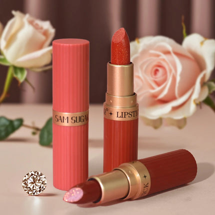 SAM SUGAR 6 colors chocolate bar lipstick makeup pearl matte matte not easy to fall out matte waterproof lipstick