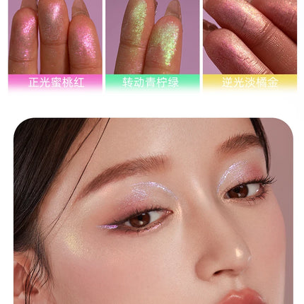 Romantic Beauty Iluminador Maquillaje Chameleon Highlighter Eye Palette High gloss Powder Body and Face Pearl Brightening