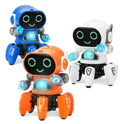 Kids Music Educational Toy Glow Electric Pet Cute LED Light Musical Dancing Robot Baby Learn To Climb Toy Children Birthday Gift