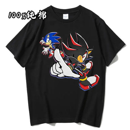 Sonic Hedgehog Kids Cotton T-Shirt - 100% Pure Cotton Summer Tee / Sonic Hedgehog Kids Cotton T-Shirt - 100% Pure Cotton Summer Tee