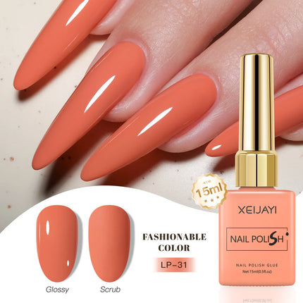 Colored Square Bottle Nail Varnish Gel 60 Colors Gloss Matte Ice-clear Nail Polish Fruit Green Nail Art Soak Off UV Gel Lacquer