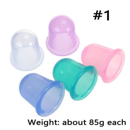 Silicone Vacuum Cupping Massage Jars Anti Cellulite Massage Facial Suction Cups Face Neck Lift Skin Scraping Guasha Anti Wrinkle