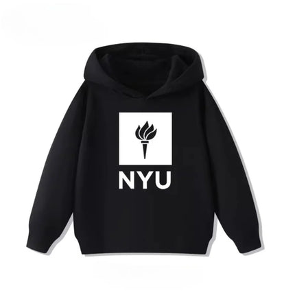 New York NYU Letters Children's Sweatshirt Boys and Girls Clothing Autumn and Winter Warm Student All-match Children's Hoodie