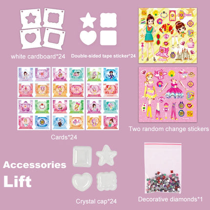 24Pcs 3D Magic DIY Sticker Machine Rice cooker Creative Children's Handmade Gift Box Set Hand-Made Toys for Girls Kids Craft kit
