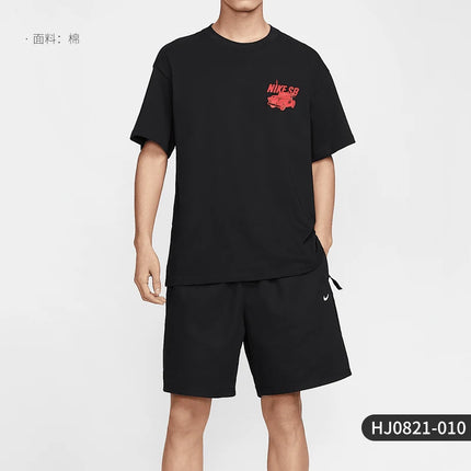 Nike Official Genuine New Men's Loose Pattern Casual Print Short Sleeve HJ0821-010
