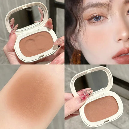 Single Color Blush Silky Texture High Color No Powder Feeling Low Saturation Long-lasting Natural Matte Blush Cream Face Makeup