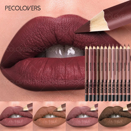 Matte Lip Liner Pencil - Slim Design,Single Velvet Matte Lip Liner