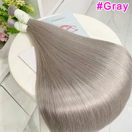 No Weft Straight Bulk Braiding Hair 100% Brazilian Virgin Remy Human Hair Extensions 50g 100g Blonde 1B Color Natural Hairpiece