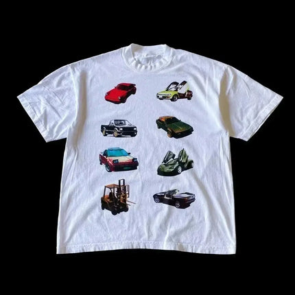 Retro Harajuku Fashion Tee Casual Loose T-shirt Y2K Loose Street Letter Printing Short Sleeve Casual T-shirt Unisex