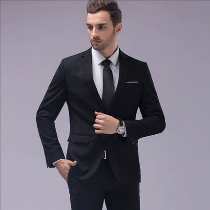 Suits For Men Wedding 2 Pieces Set Elegant Jackets Pants  Blazers Slim Fit Formal Outfit Fashion Business Classic 2025 Costume