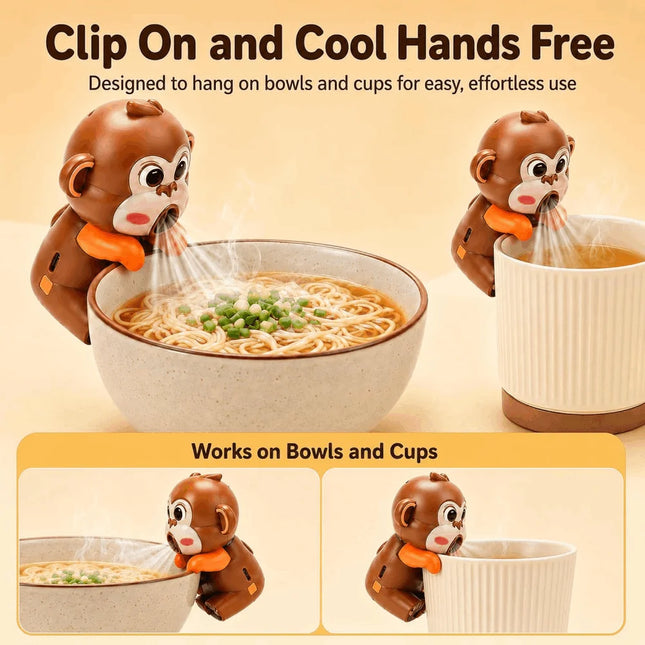 Cute Dinosaur Elephant Shaped USB Mini Fan Adjustable Speed Strong Airflow Hanging Cooling Fan With Food Clip Tableware Holder