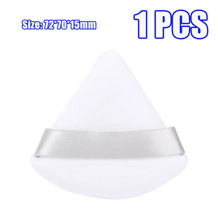 1-60pcs Triangle Velvet Powder Puff Soft Washable Sponge Black Pink Cosmetic Puffs Loose Powder Facial Beauty Makeup Accessories