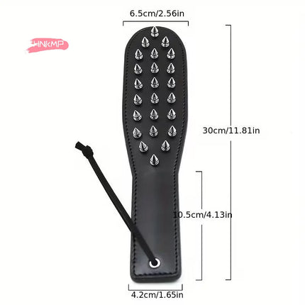 Queen Training Adult Game - Leather Rivet Clap Hand Husband Whip Toy for Spicy Flirting Spanking Alternatives for Couples