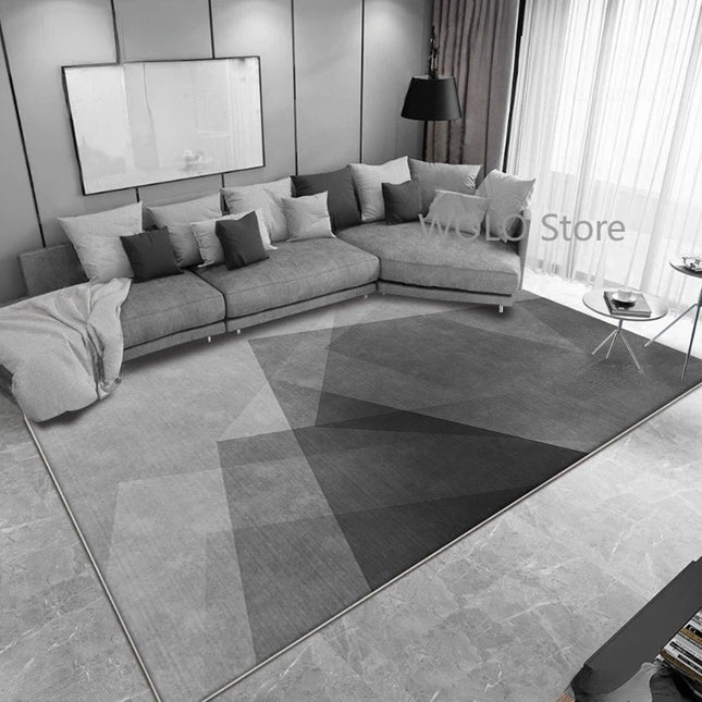 Nordic Marble Geometry Carpets for Living Room Light Luxury Large Area Home Decor Rugs Bedroom Non-slip Soft Floor Mats Washable