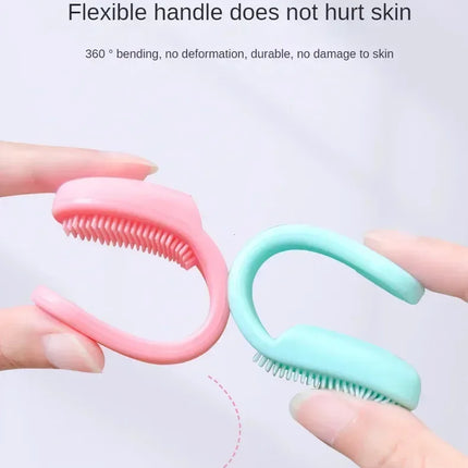 Silicone Nose Brush Facial Pore Cleaner Portable Blackhead Double-sided Massage Brushes Beauty Cleaning Tool Facial Nasal Scrub
