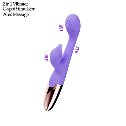 12 Speed G Spot Vibrator USB Rechargeable Powerful Dildo Rabbit Vibrator for Women Clitoris stimulation Massage Adult sex toys