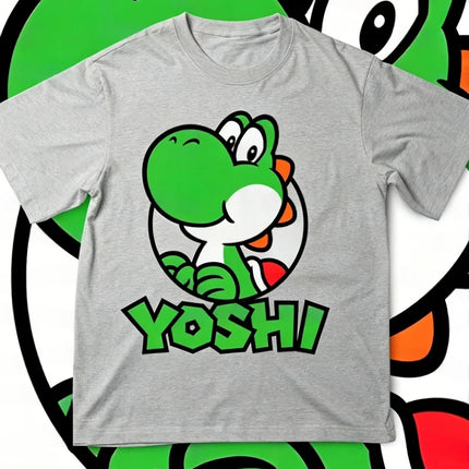 2026 Summer Boys Girls Family Kids T-shirt Tops Summer Cartoon Yoshi Men's Women's Short Sleeve T-shirt Tops