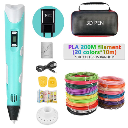 2025 Funny Set DIY 3D Pen for Kids Birthday Chrismas New Years Gift Boy Girls Creative 3D Printing Pen with PLA Filament 3D Pens