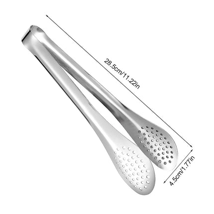 〔CC55〕1pc Food Clip Kitchen Utensils BBQ Food Clip Kitchen Chief Tongs Stainless Steel Portable For Picnic Barbecue Cooking
