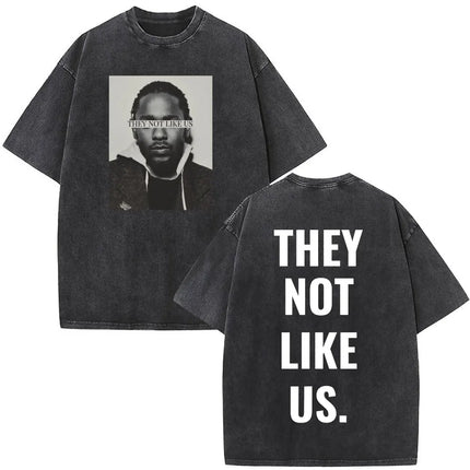Washed Vintage Rapper Kendrick Lamar Album Merch T-shirts Men's Clothing Hip Hop Retro Oversized T-shirt Fashion Trend Tee Shirt