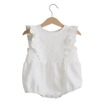 Floral Summer Baby Girl Playsuit Short Sleeve Cotton Baby Girl Romper Newborn Baby One-piece
