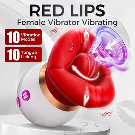 Powerful Swing Sucking Vibrator for Women Tongue Licking Sex Toys Sucker Female Oral Nipple Stimulator Sex Toys for Adults Goods