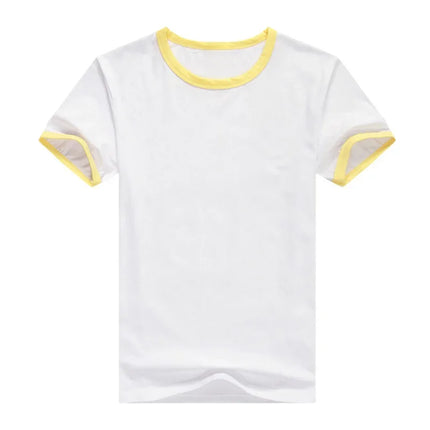 200g 32pcs Lycra Cotton Round Neck Short Sleeves T-shirts Ordinary Youth Collar Hooded Slims Smooths Silhouette Base Layer Top
