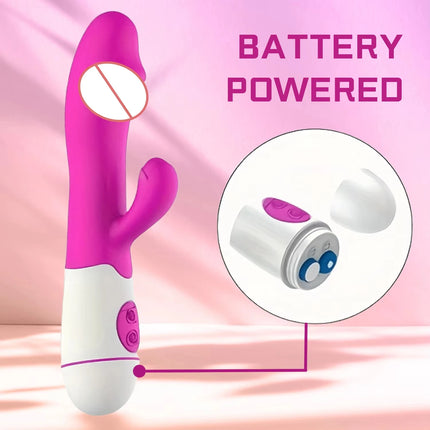 Powerful Rabbit G Spot Vibrator Female Dildo Clitoris Stimulator Penetration Vagina Massage Masturbator Adult Sex Toys for Women