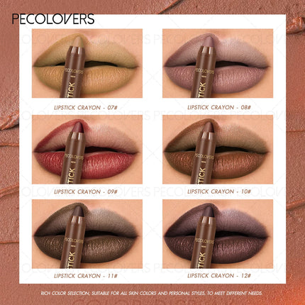 1PC Deep Brown Series-Matte Lip Liner and Lipstick-Waterproof, Sweat-proof, Long-lasting-Dual Use-Everyday Makeup-Easy-to-Apply