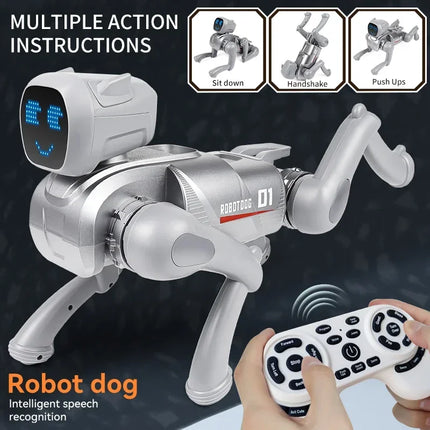 AI Smart Robot Dog X1 Voice Control LED / Chien Robot IA X1 Commande Vocale LED