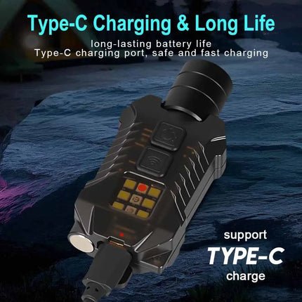 Mini LED Keychain Flashlight 3 Light Sources Rechargeable Flashlight Emergency COB Floodlight Outdoor Portable Pen Clip Lantern