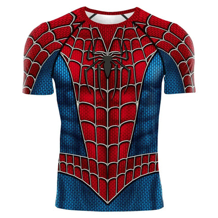 2025 Summer Trendy Men's T-shirt Cartoon Spider Man Role Playing T-shirt Men's Top Halloween Costume
