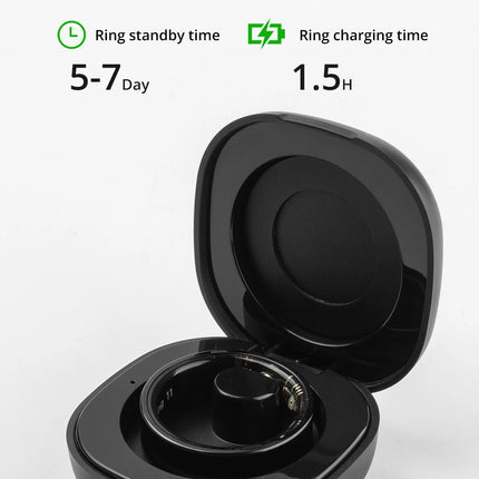 2024 COLMI R09 Smart Ring Men Women with Charging Case, Body Temperature Health and Sleep Monitor For Xiaomi Samsung Phone